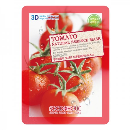 3D Маска тканевая с экстрактом томата для увлажнения и улучшения цвета лица FoodaHolic Tomato Natural Essence 3D Mask 
