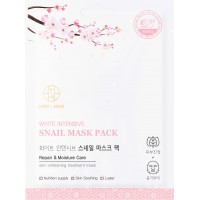 Тканевая маска для лица с фильтратом секрета улитки Hani x Hani White Intensive Snail mask pack